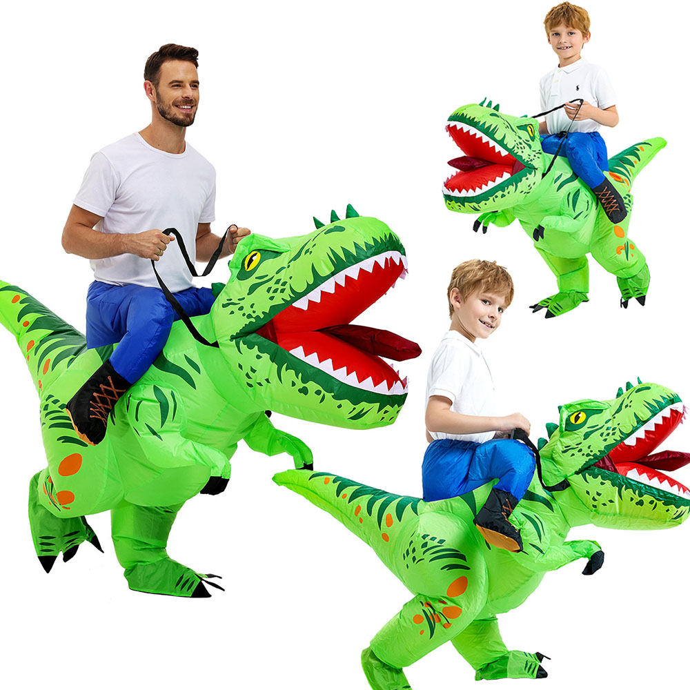 Inflatable Dinosaur Costume Adult - ملابس ديناصور قابلة للنفخ للأطفال/البالغين، زي