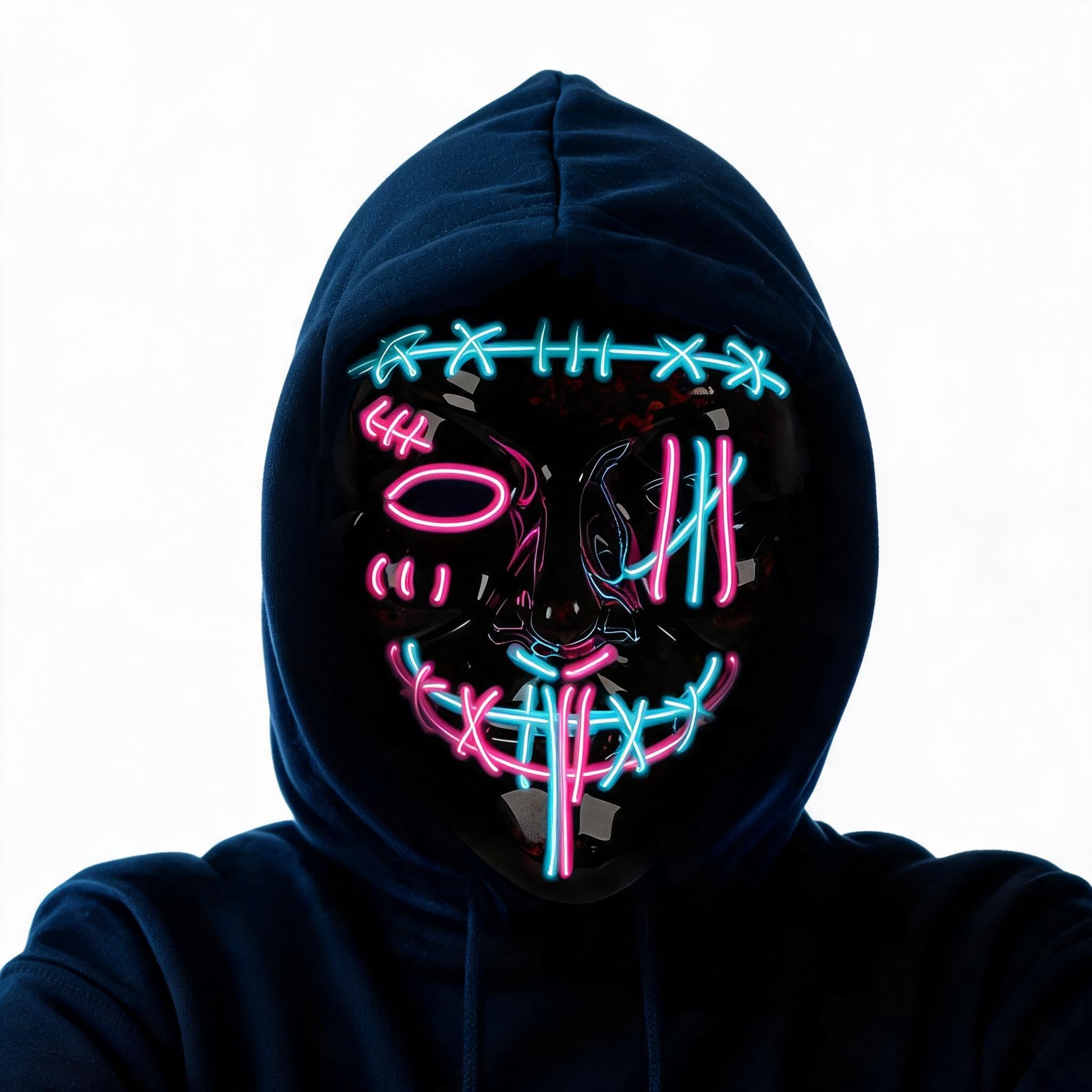 Led Purge Mask Halloween - 3 قطع من أقنعة الهالوين المخيفة،