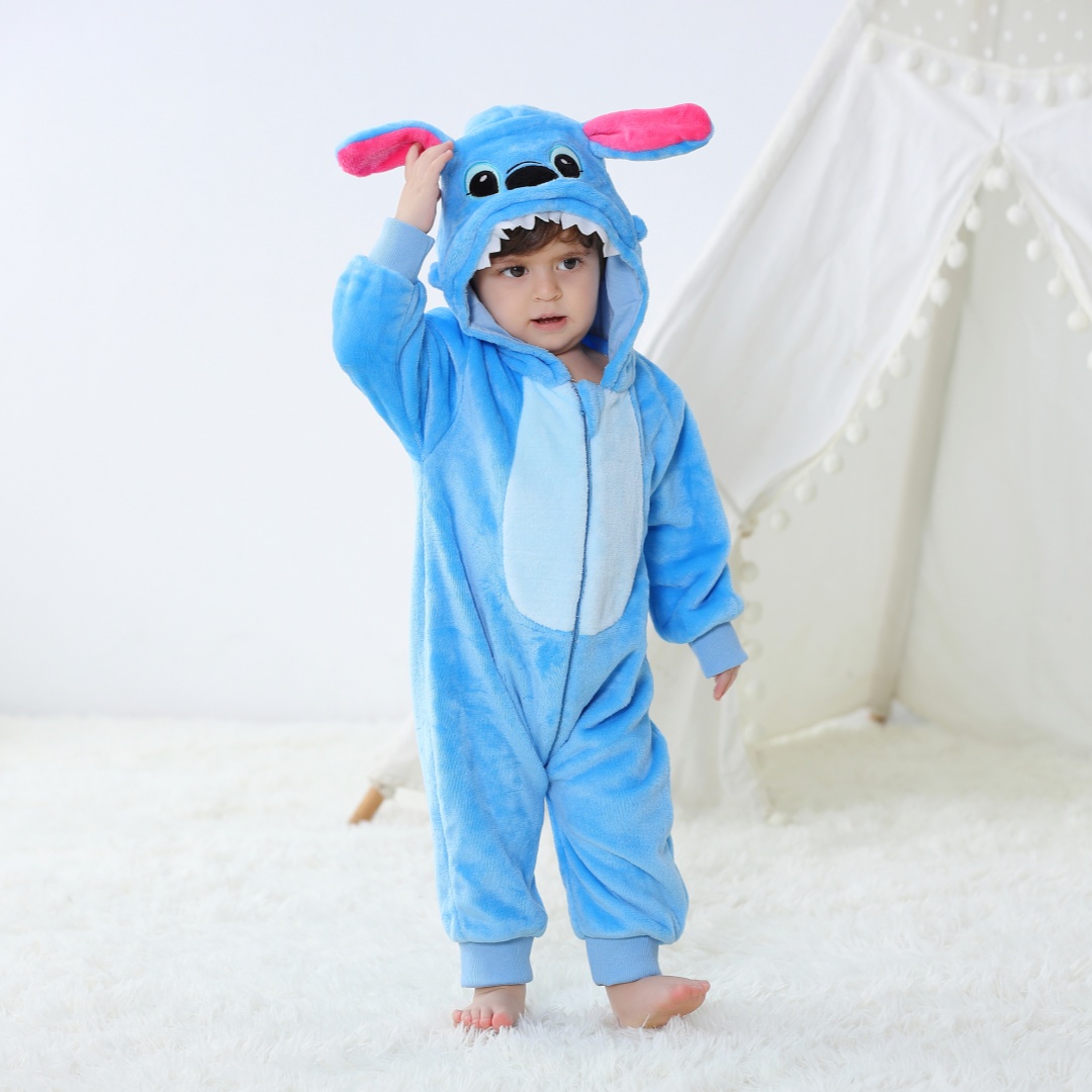 Spiderman Jumpsuit Kids - طفل Kigurumi غرزة الكرتون رومبير الرضع