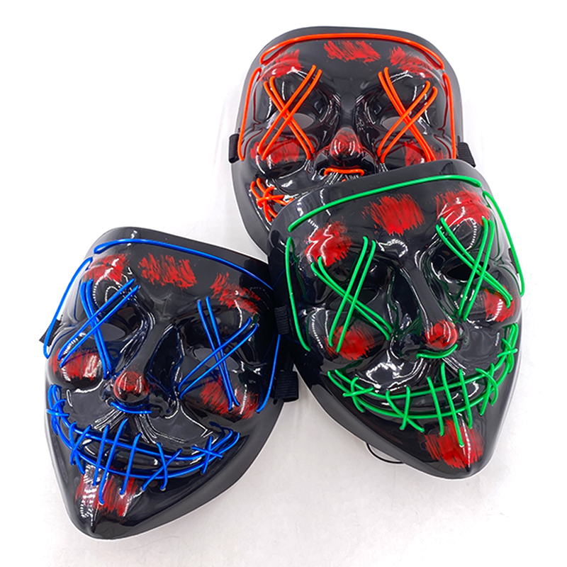 Led Purge Mask Halloween - بالجملة 10 قطع أقنعة LED مضيئة