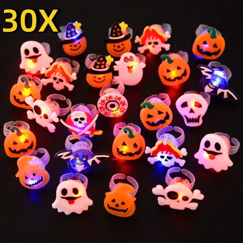 Glow In The Dark Party Glasses - حلقات هالوين مضيئة للأطفال ، يقطين
