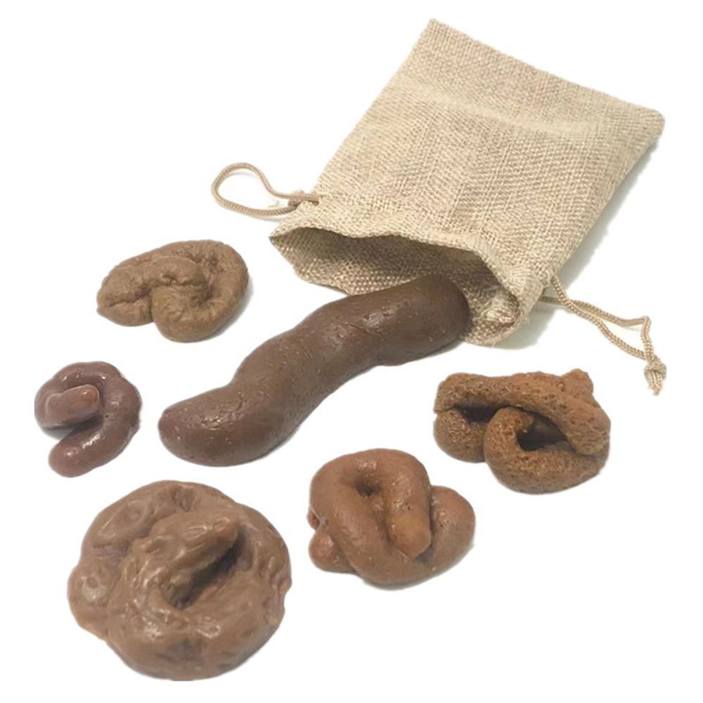 Fake Poop Gag Gift - 6 قطع من هدايا مقالب عيد