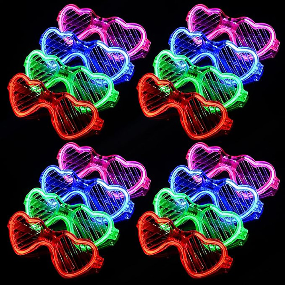 Glow In The Dark Party Glasses - 5/10/20/30/50 السائبة تضيء نظارات على شكل