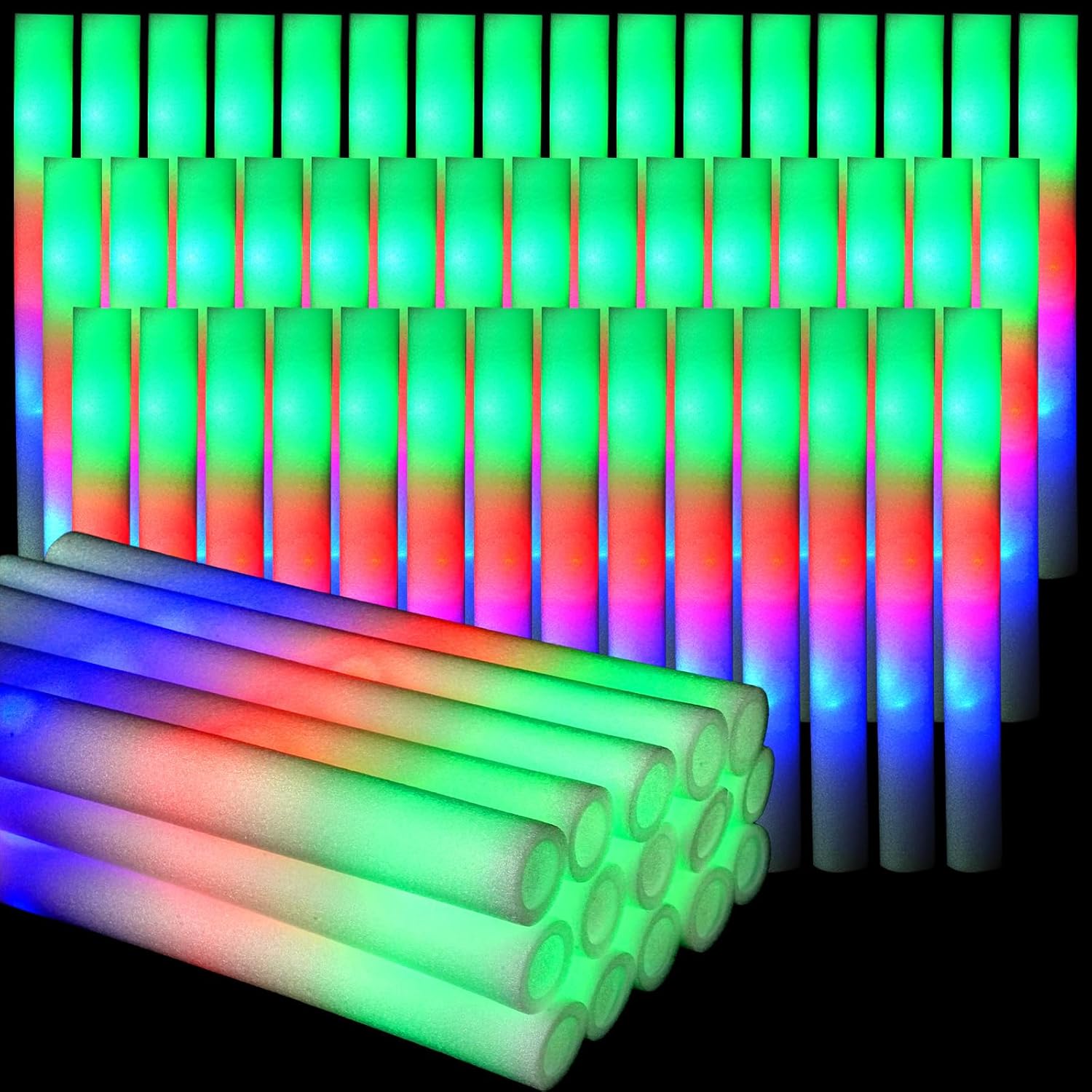 Flashing Led Foam Sticks Party - 102 قطعة LED رغوة العصي يهتف