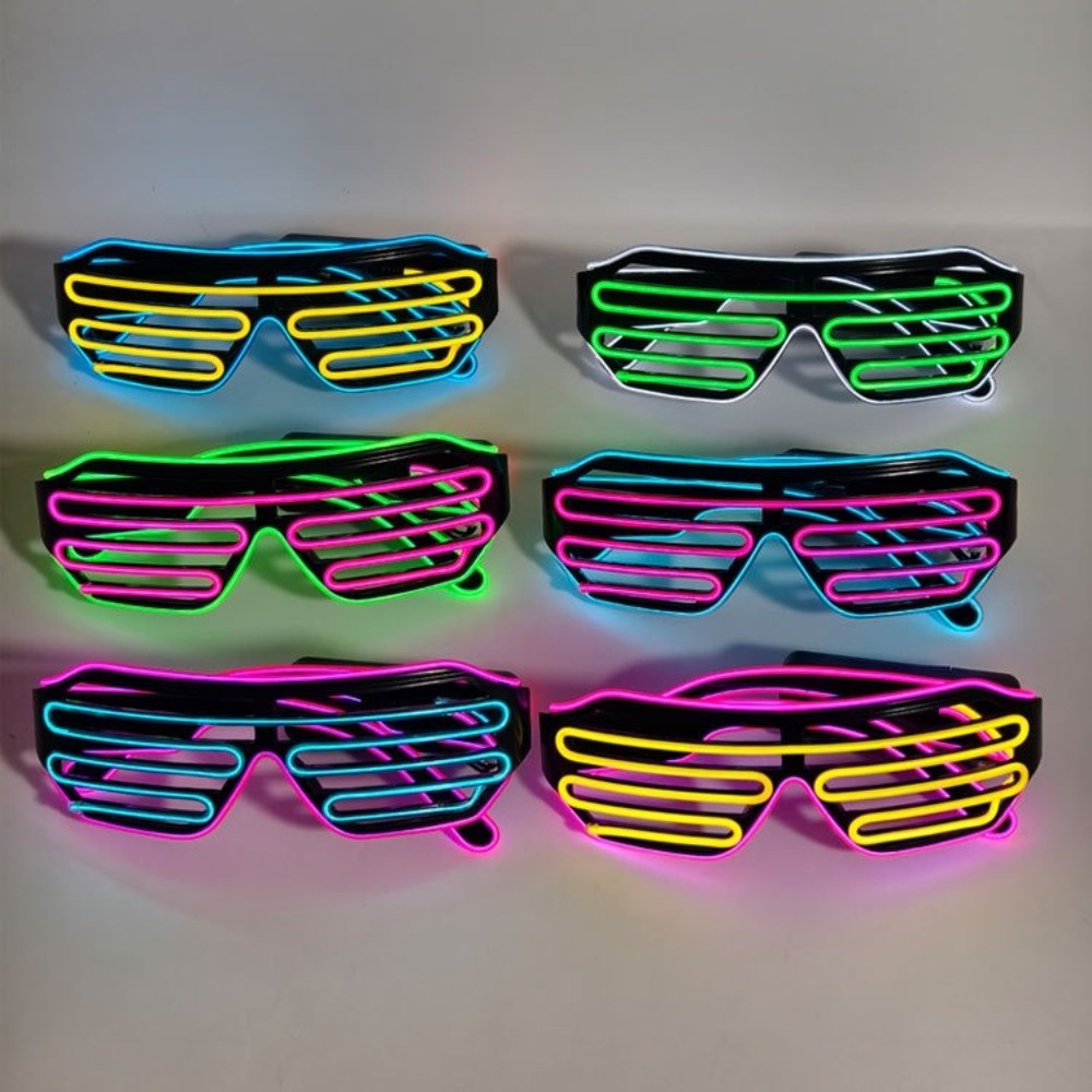 نظارات LED لاسلكية مضيئة، نظار - مراجعة Glow In The Dark Party Glasses وسعره