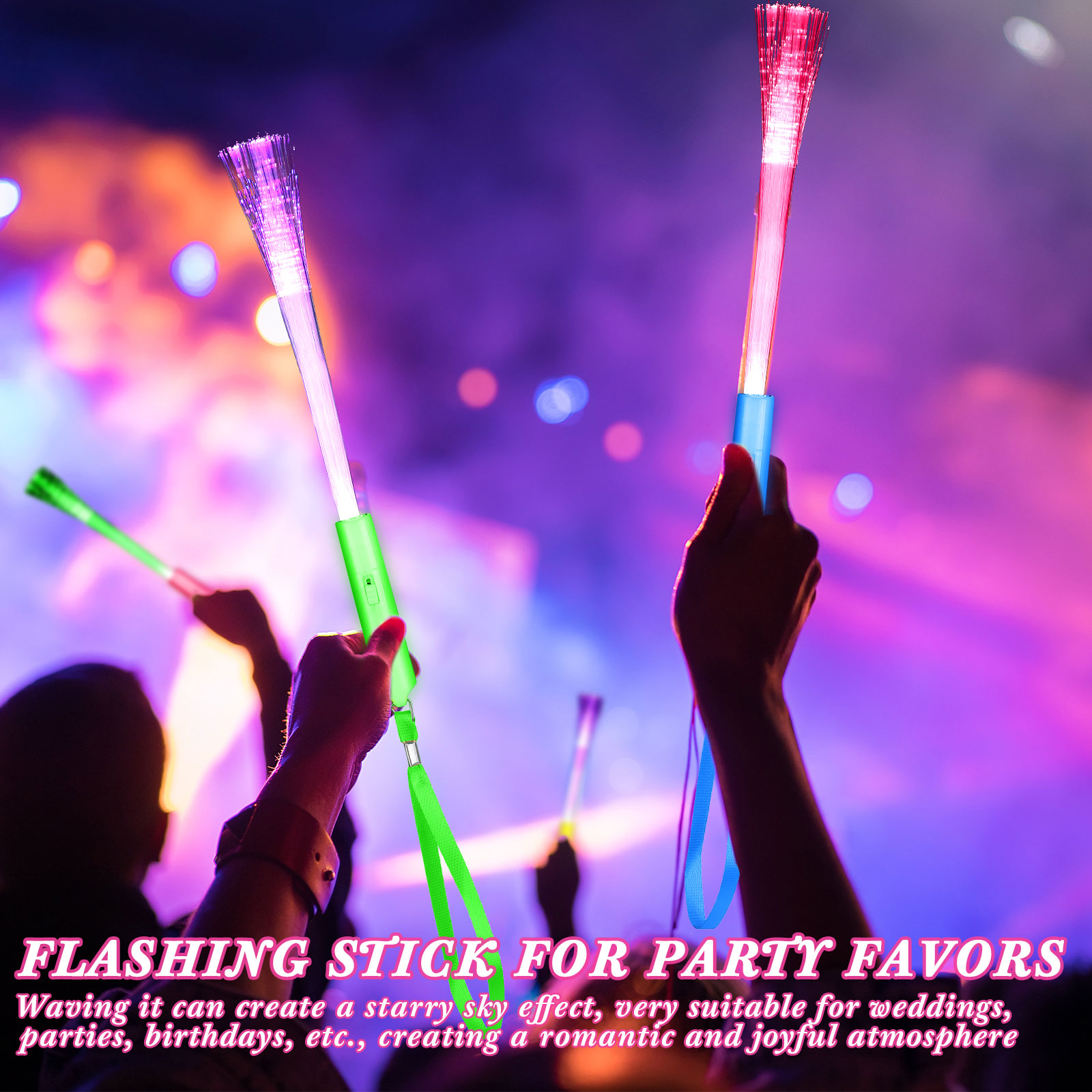 24-200 قطعة من عصي الألياف الب - مراجعة Glow In The Dark Party Glasses وسعره