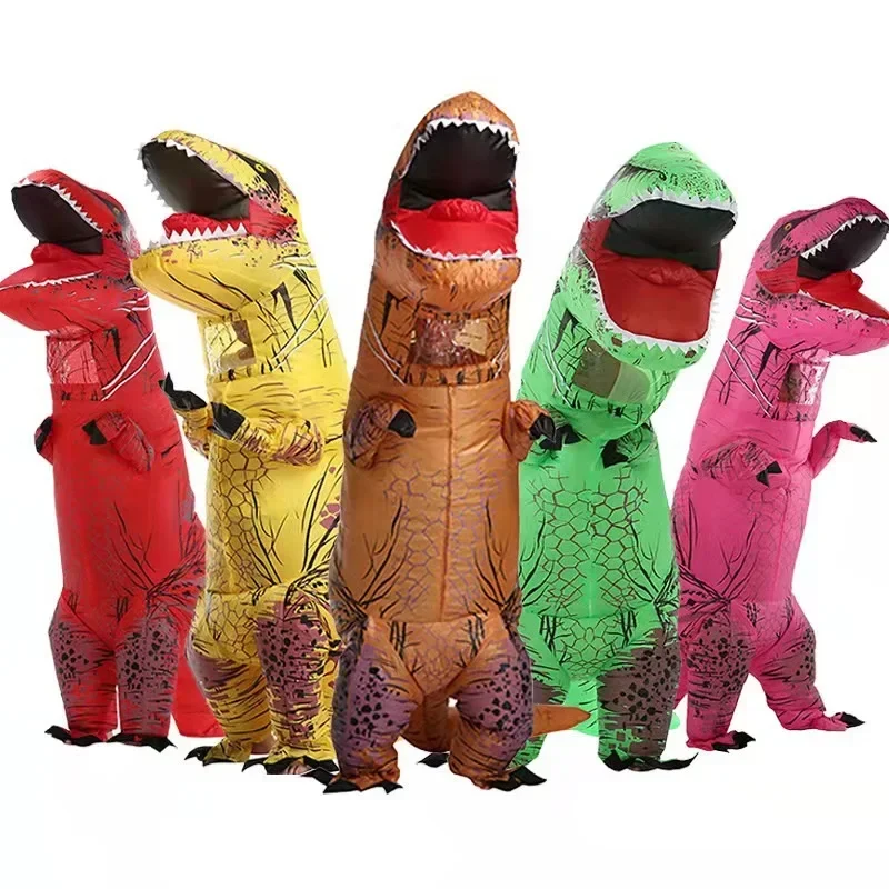 تيرانوصور ريكس نفخ زي التميمة  - مراجعة Inflatable Dinosaur Costume Adult وسعره