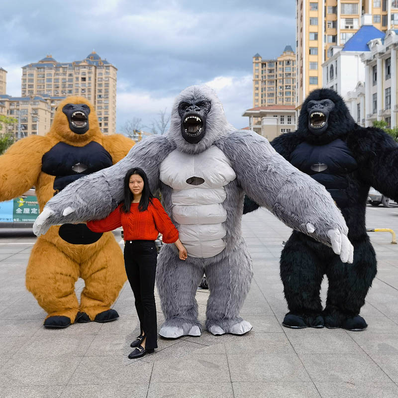 الحياة الحقيقية نفخ الغوريلا ز - مراجعة Inflatable Dinosaur Costume Adult وسعره