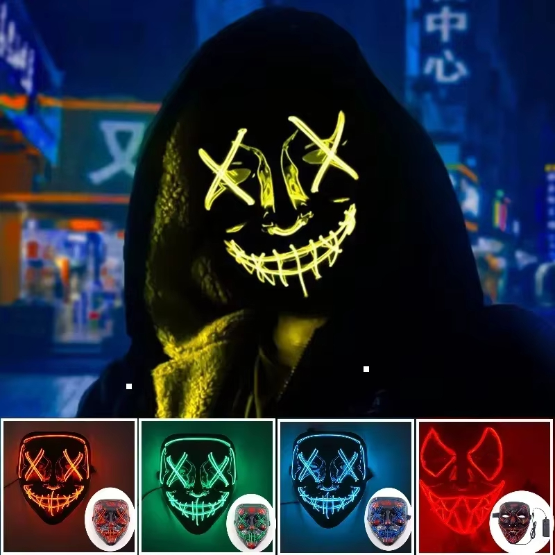 جديد 2025 حار لاسلكي للهالوين  - مراجعة Led Purge Mask Halloween وسعره