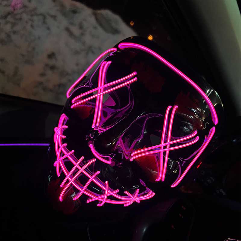 بالجملة 10 قطع أقنعة LED مضيئة - مراجعة Led Purge Mask Halloween وسعره