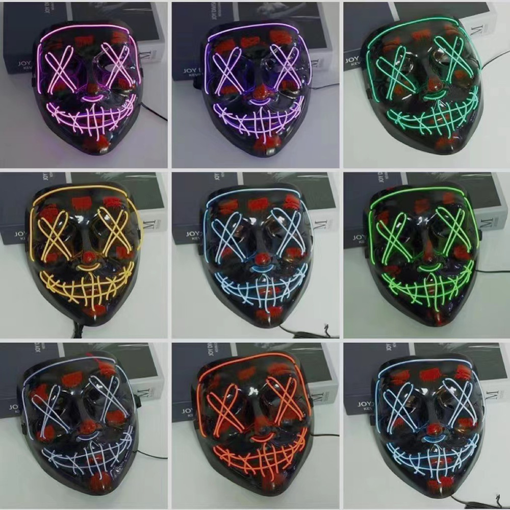 أقنعة الهالوين للرجال والنساء  - مراجعة Led Purge Mask Halloween وسعره