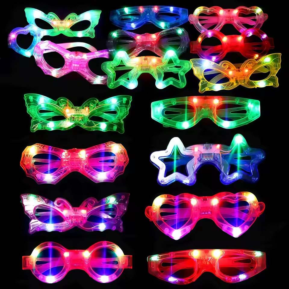 نظارات مضيئة في الظلام بالجملة - مراجعة Glow In The Dark Party Glasses وسعره