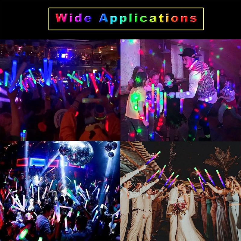 أعواد توهج A75K، أعواد إسفنجية - مراجعة Flashing Led Foam Sticks Party وسعره