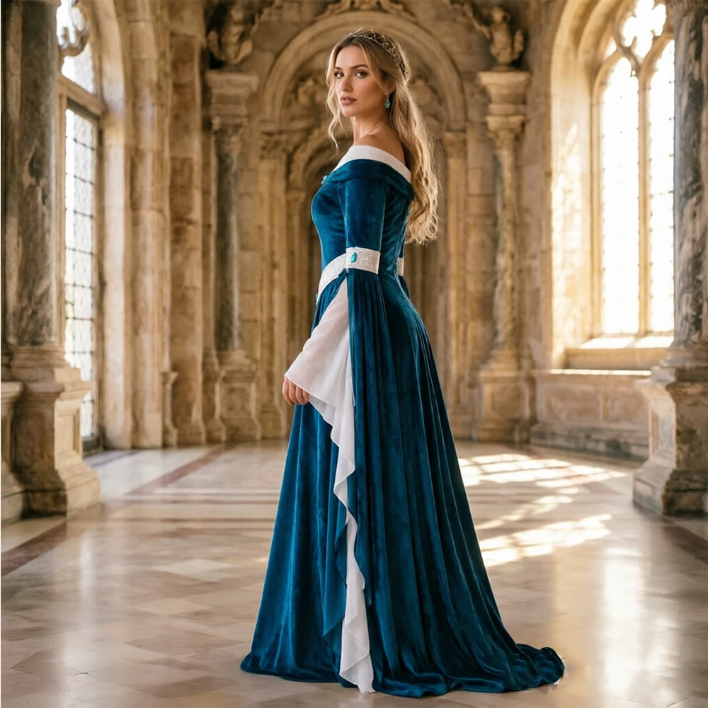 فستان نسائي بأسلوب قزمي من عصر - مراجعة Medieval Renaissance Dress Women وسعره