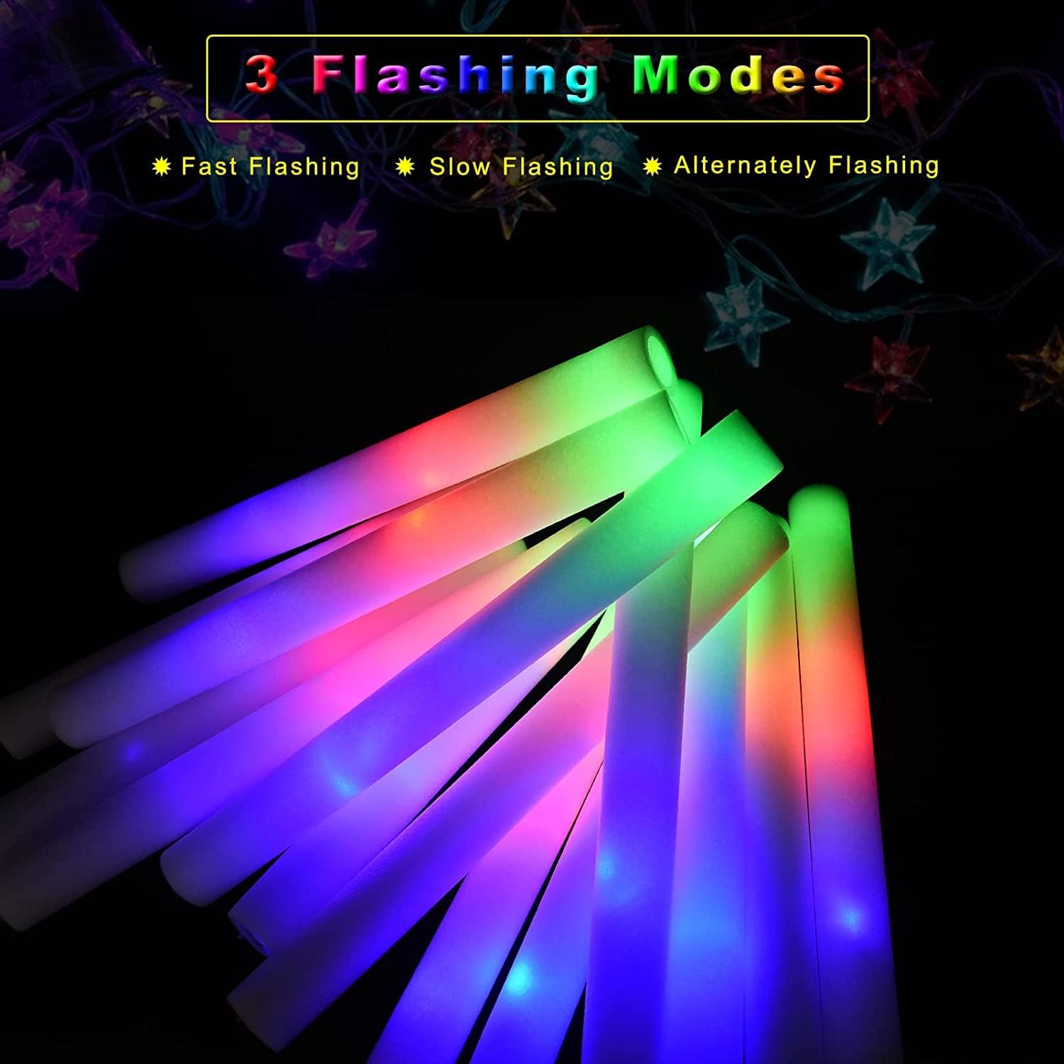30 قطعة من أعواد التوهج الرغوي - مراجعة Flashing Led Foam Sticks Party وسعره