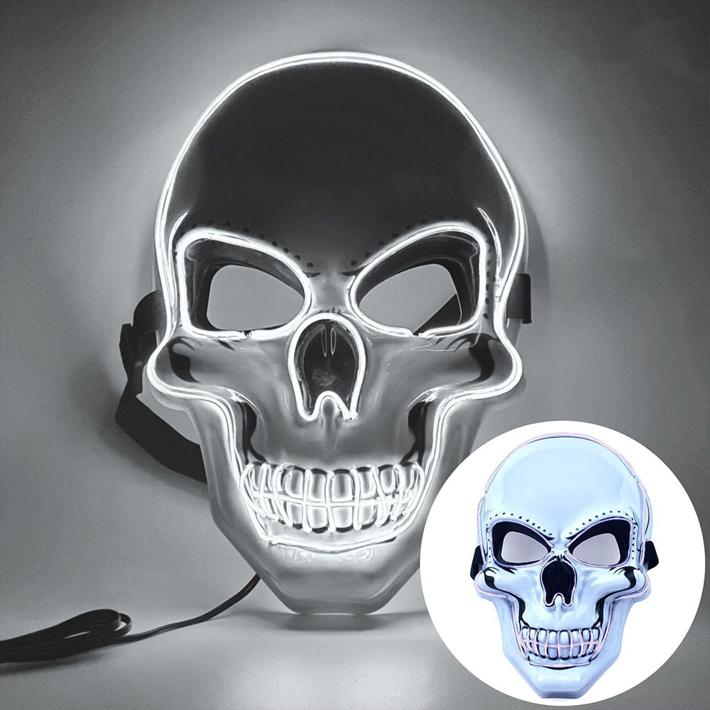 أزياء الرعب هالوين الجمجمة قنا - مراجعة Led Purge Mask Halloween وسعره