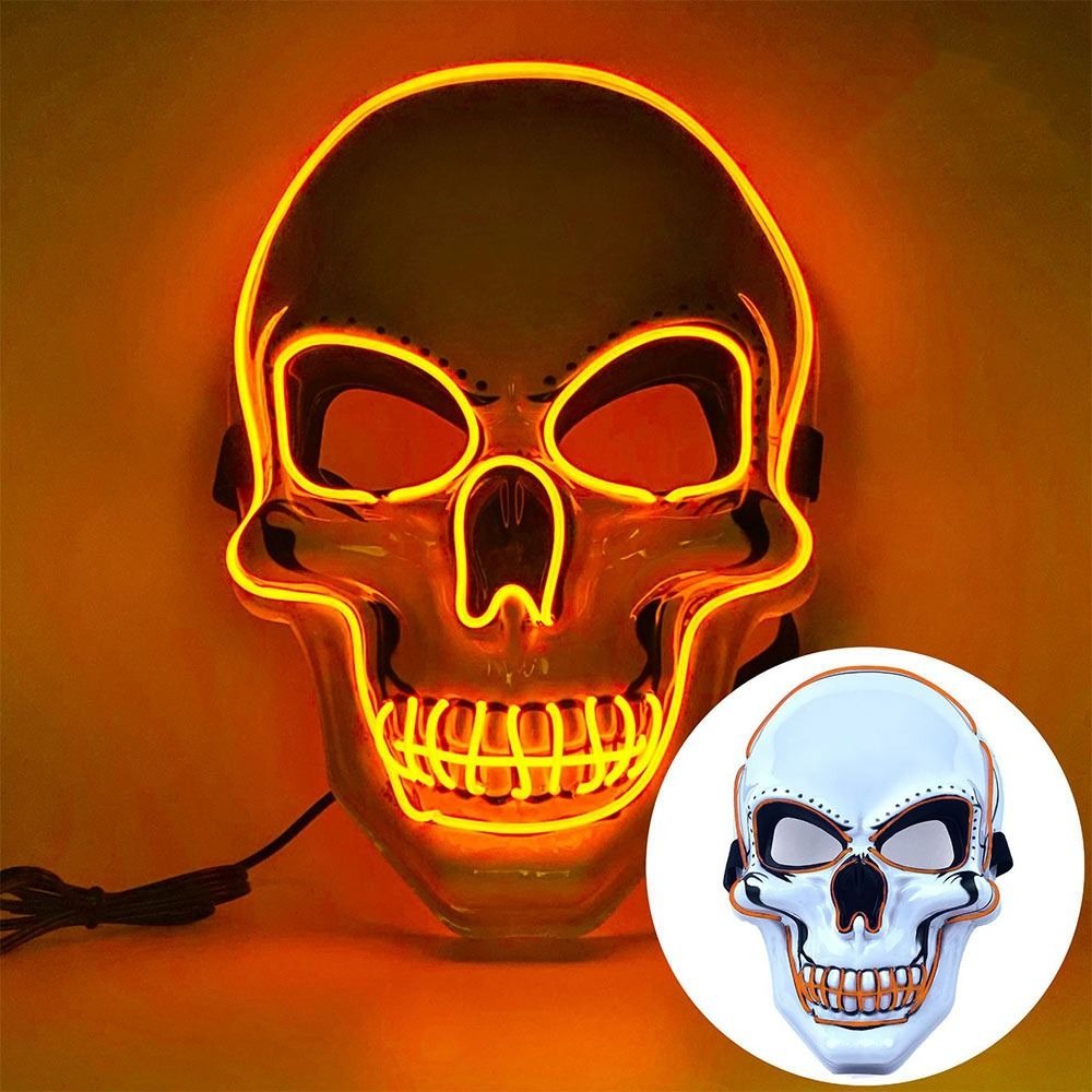 أزياء الرعب هالوين الجمجمة قنا - مراجعة Led Purge Mask Halloween وسعره