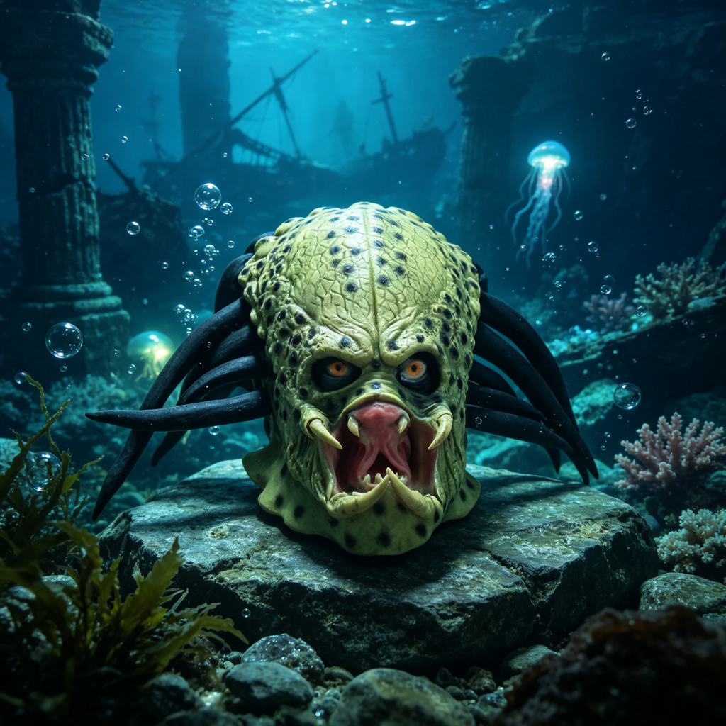 قناع رأس كامل واقعي بتصميم كائ - مراجعة Latex Alien Mask Realistic وسعره