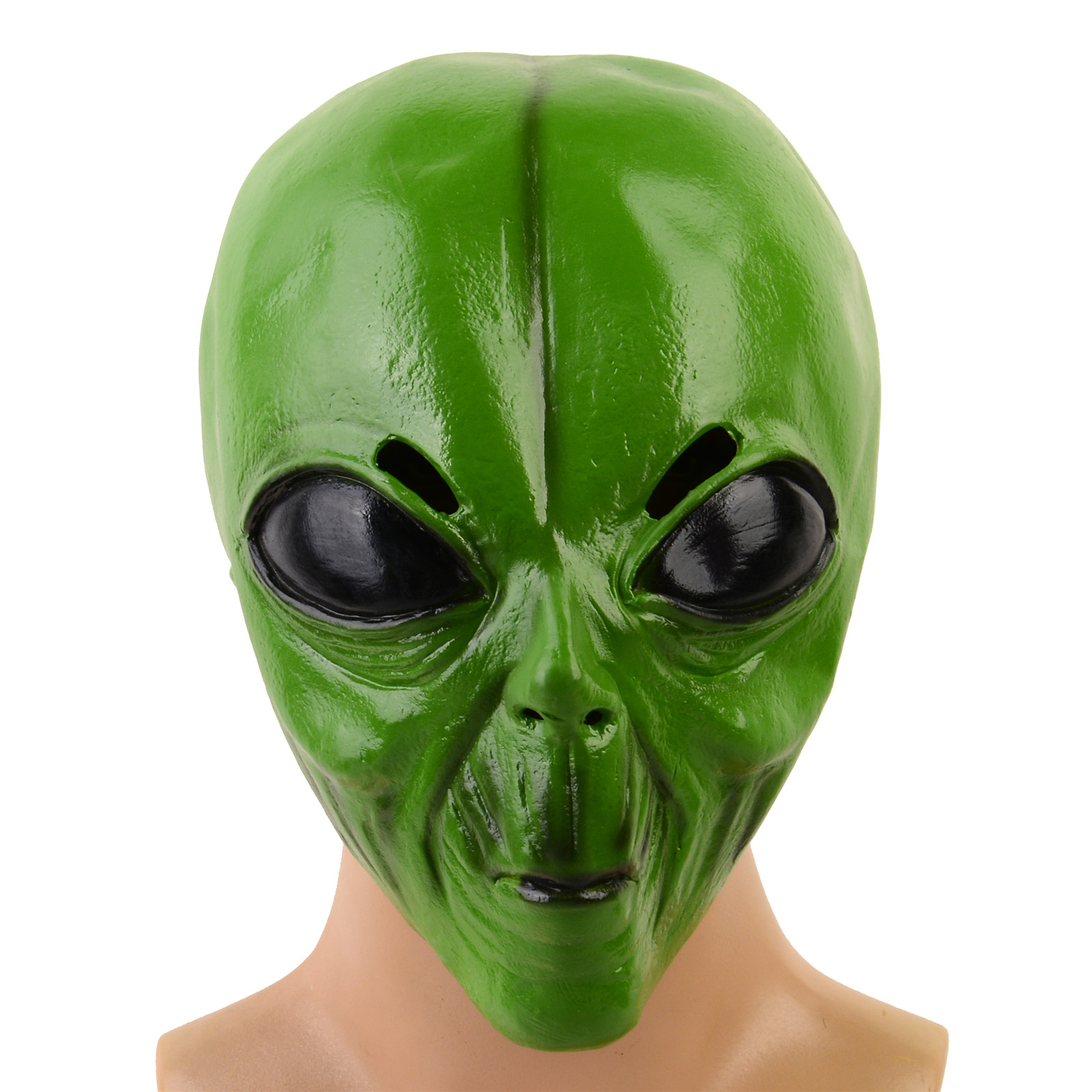 قناع رأس كائن فضائي أخضر واقعي - مراجعة Latex Alien Mask Realistic وسعره