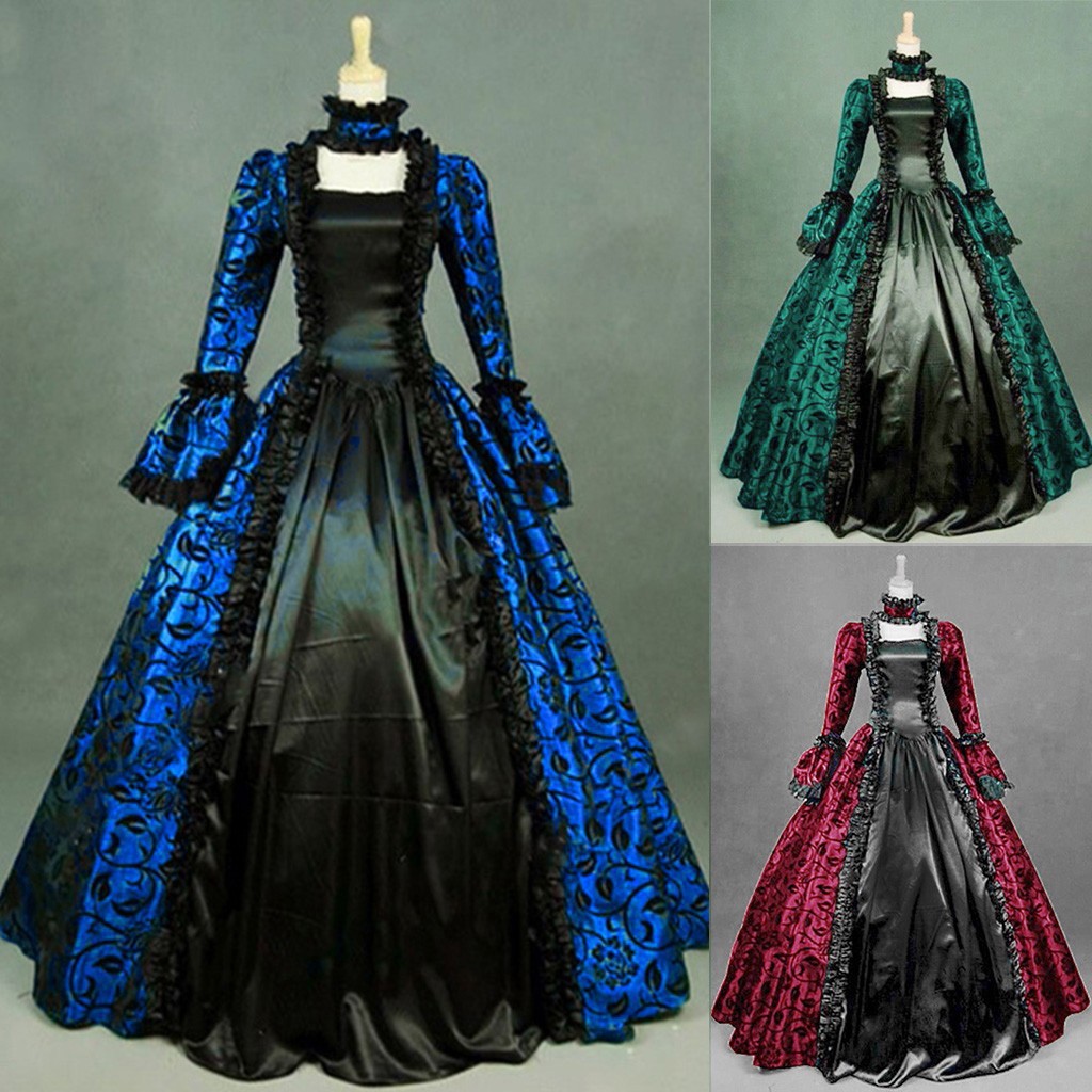 فستان نسائي عتيق رائع على الطر - مراجعة Medieval Renaissance Dress Women وسعره
