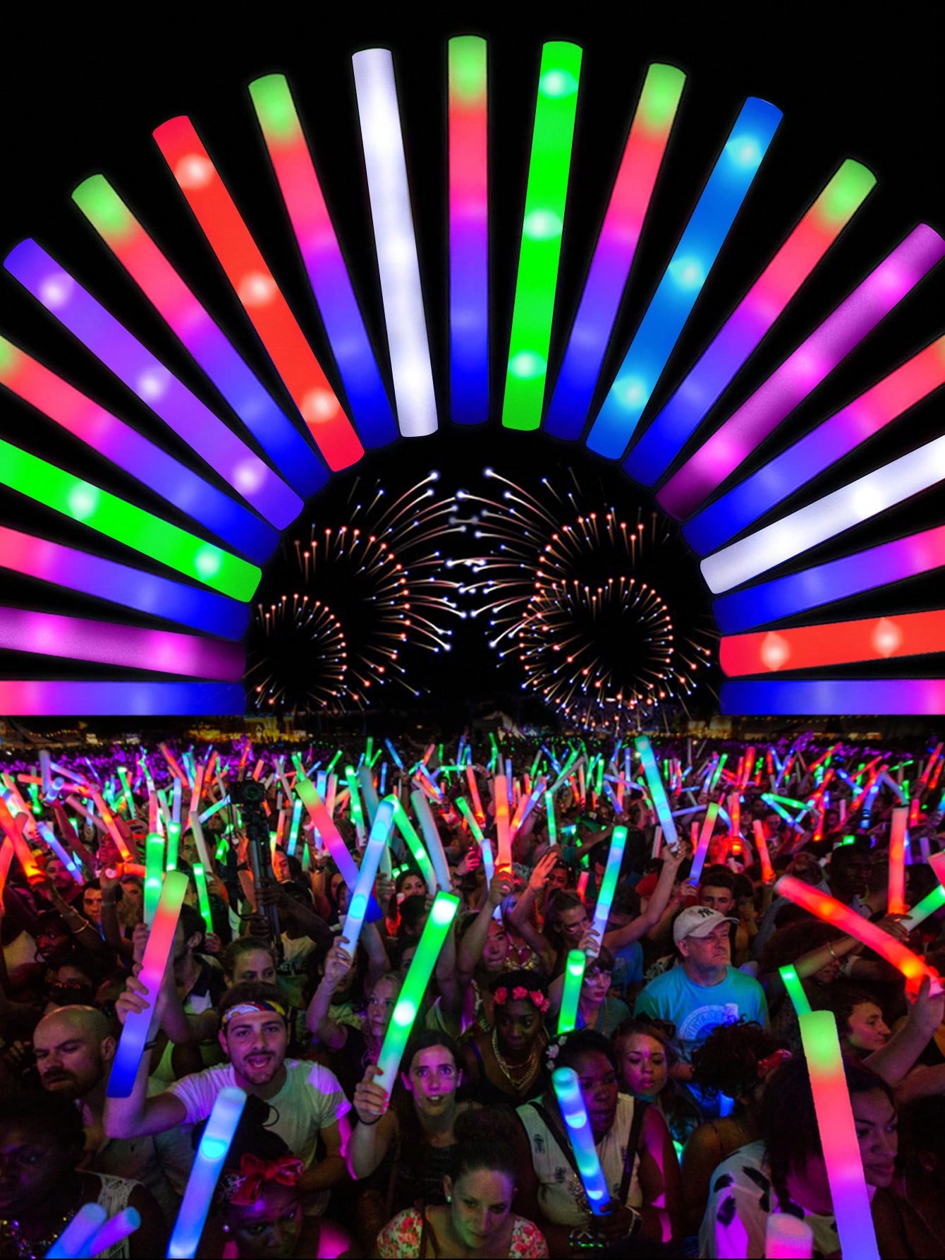 عصا فوم ليد ، أنبوب تشجيع ، عص - مراجعة Flashing Led Foam Sticks Party وسعره