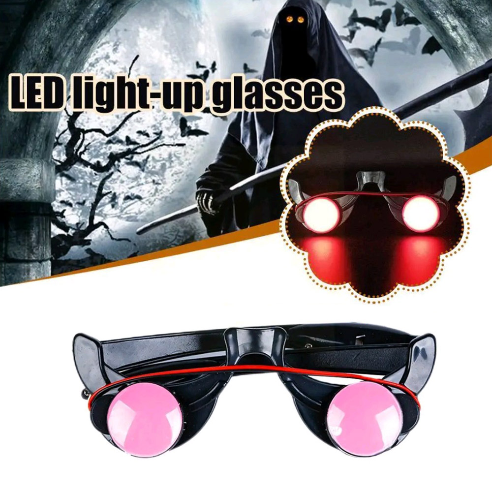 نظارات العين الحمراء للرعب في  - مراجعة Glow In The Dark Party Glasses وسعره