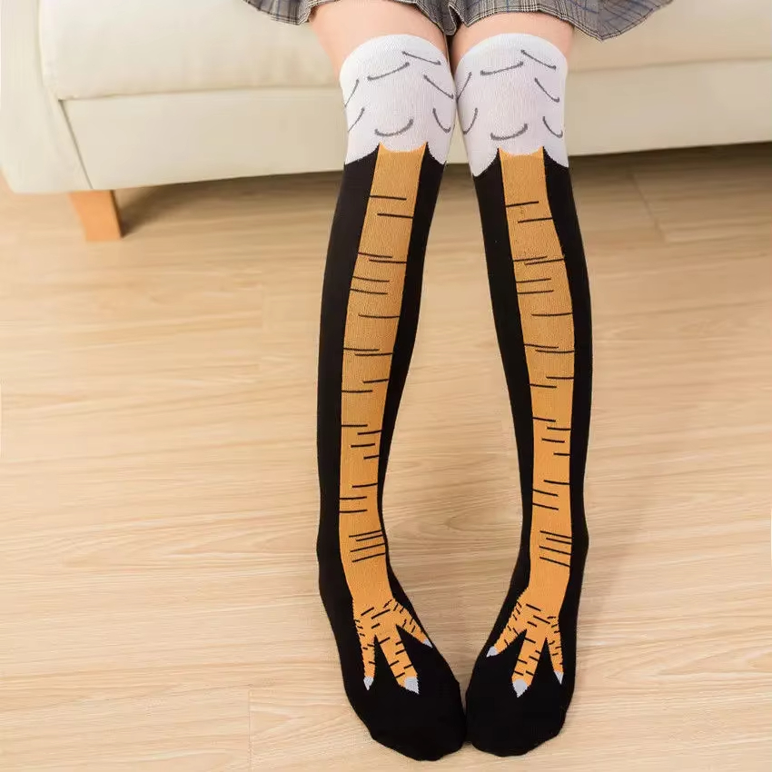 1/2/5 أزواج من الجوارب النسائي - مراجعة Funny Chicken Leg Socks وسعره
