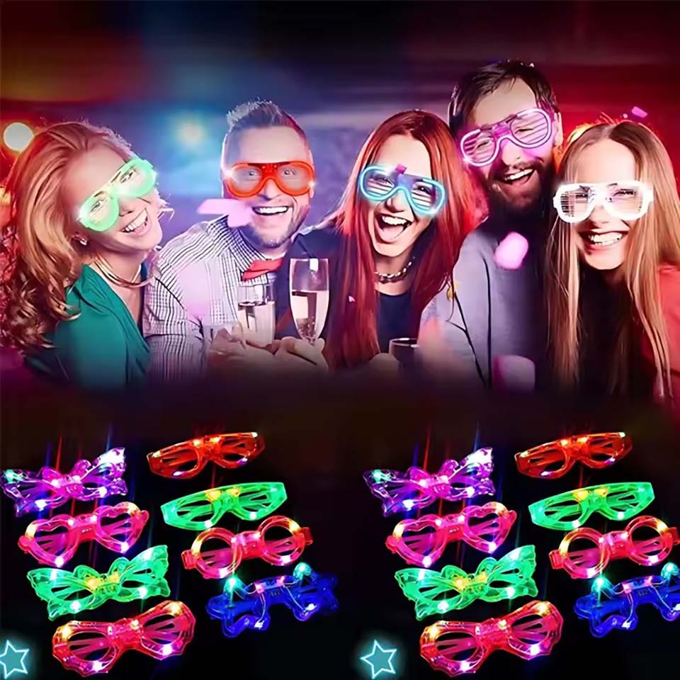 10/20/30/40/50 قطعة نظارات LED - مراجعة Glow In The Dark Party Glasses وسعره