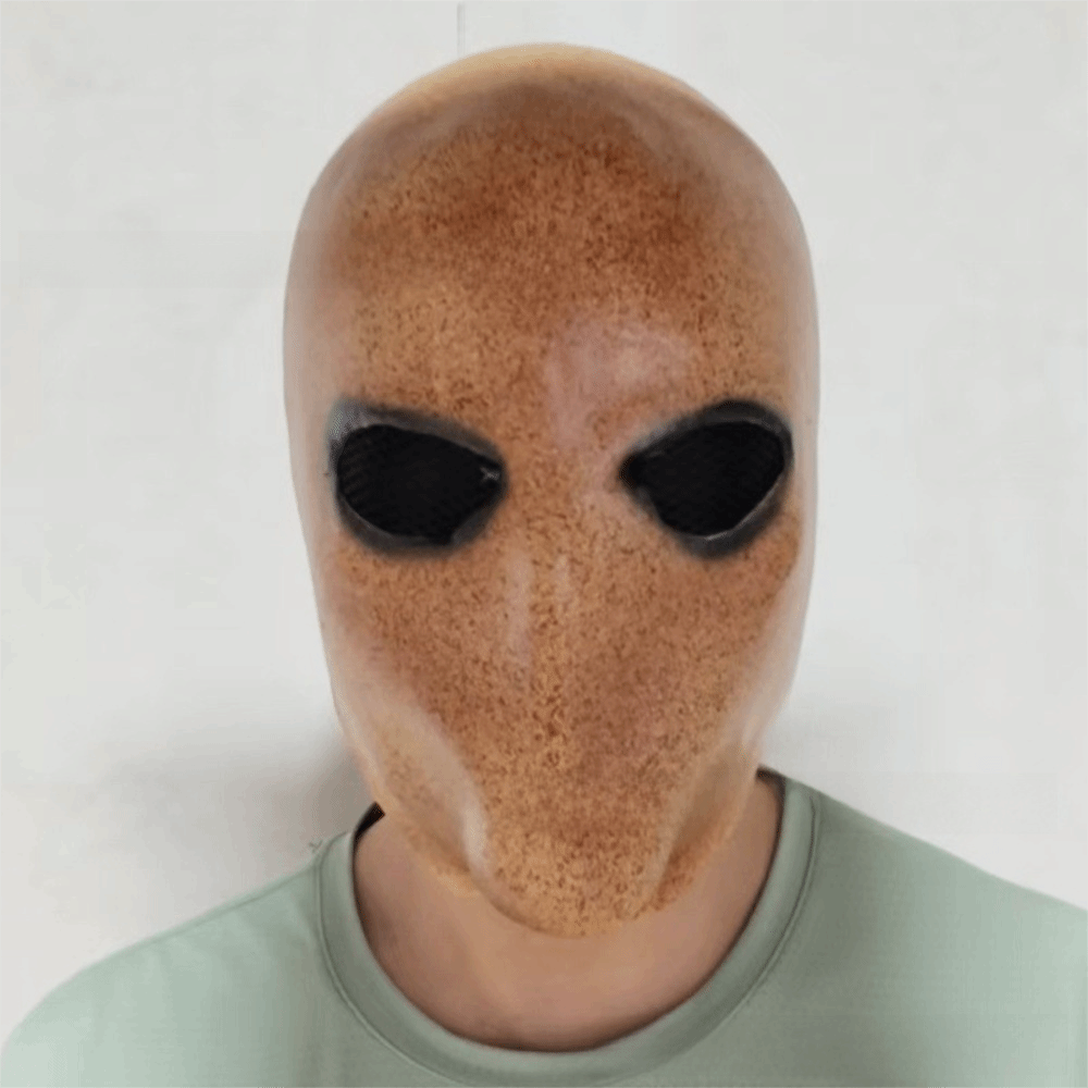 قناع الرجل بلا وجه لهالوين، قن - مراجعة Latex Alien Mask Realistic وسعره