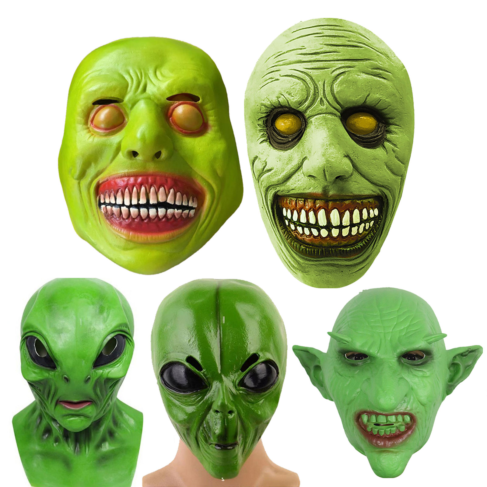 قناع الهالوين الغريب واقعي زين - مراجعة Latex Alien Mask Realistic وسعره