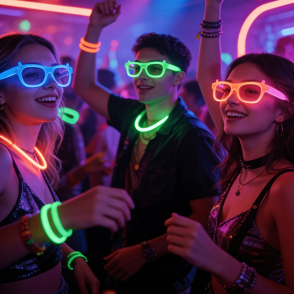 5/12 قطعة نظارات مضيئة في الظل - مراجعة Glow In The Dark Party Glasses وسعره