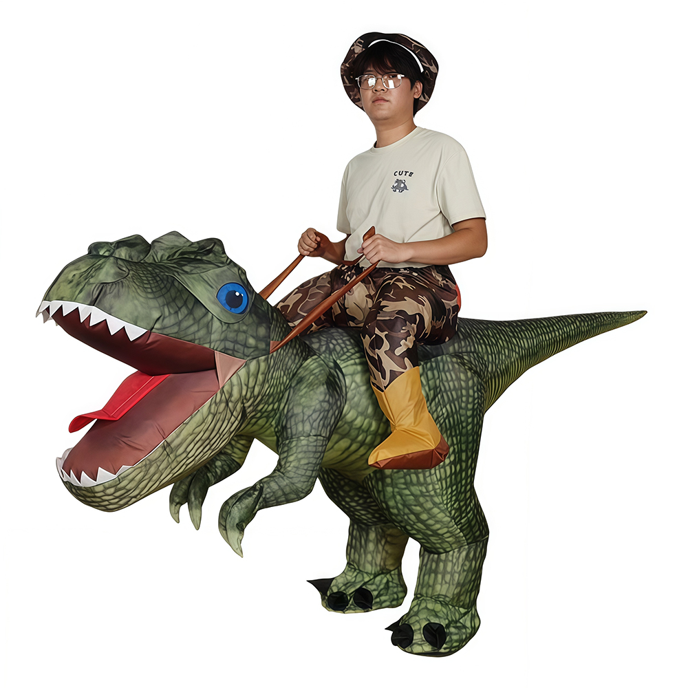 زي ديناصور قابل للنفخ للبالغين - مراجعة Inflatable Dinosaur Costume Adult وسعره