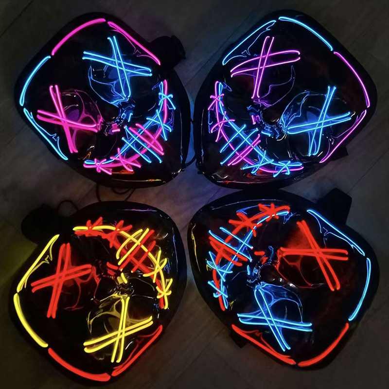 أقنعة LED لاسلكية مضيئة مخيفة  - مراجعة Led Purge Mask Halloween وسعره