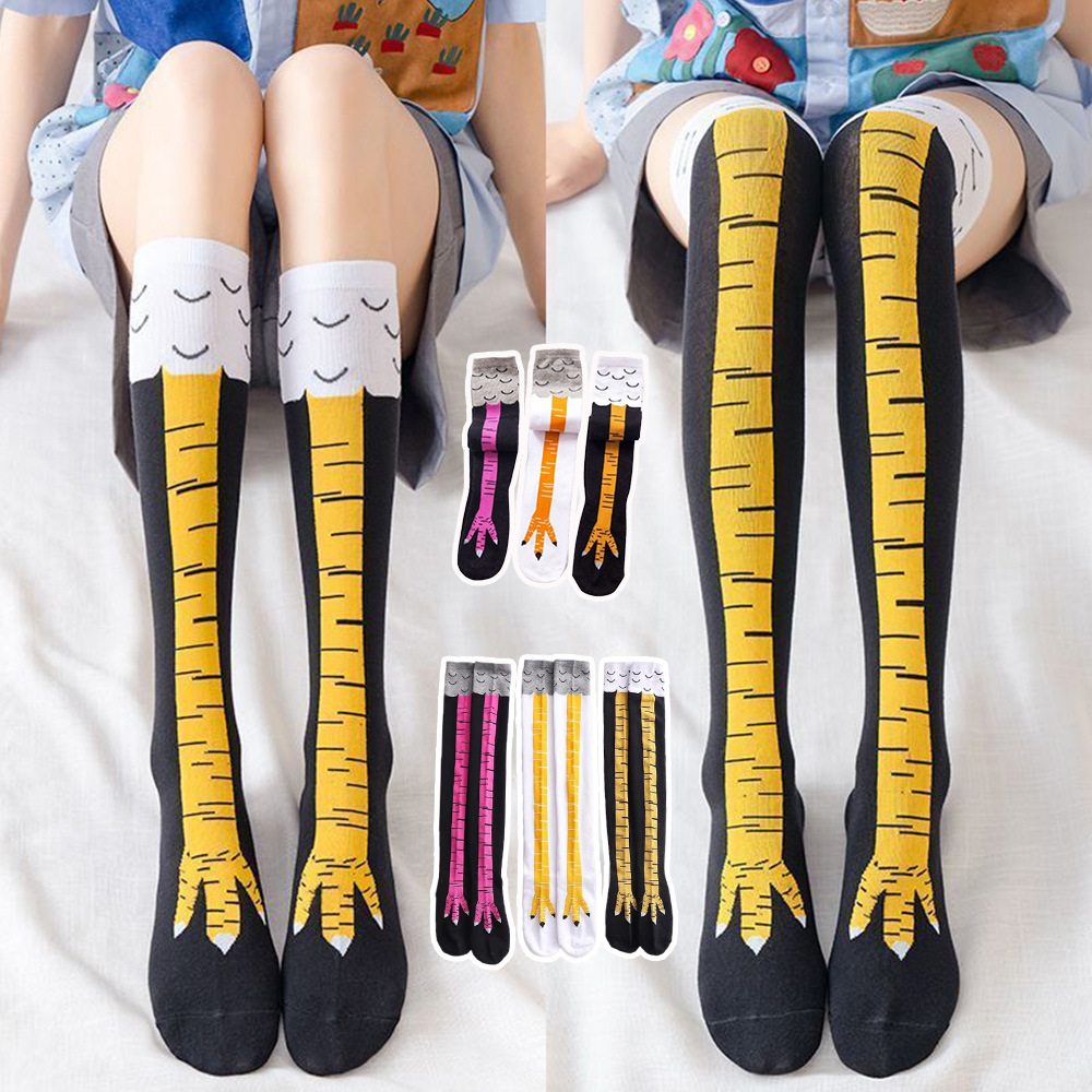 1-4 أزواج من جوارب النساء الطو - مراجعة Funny Chicken Leg Socks وسعره