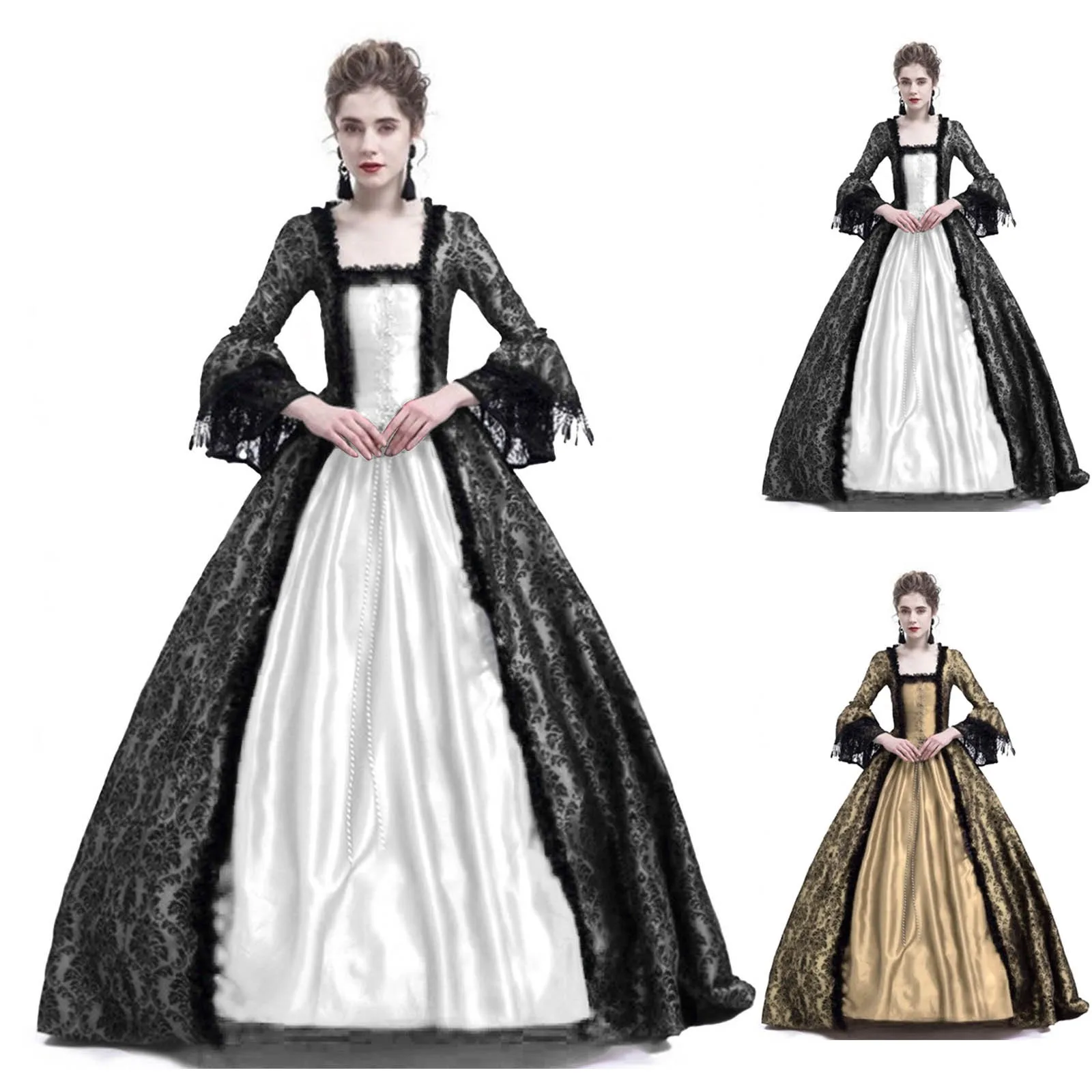 فستان تنكري نسائي للهالوين بتص - مراجعة Medieval Renaissance Dress Women وسعره