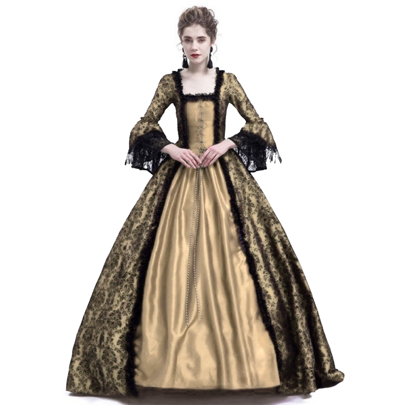 فستان تنكري نسائي للهالوين بتص - مراجعة Medieval Renaissance Dress Women وسعره